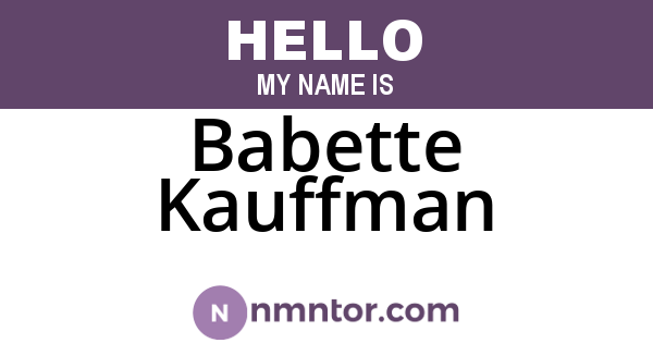 Babette Kauffman