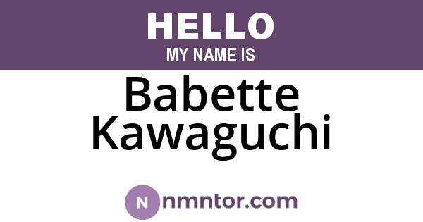 Babette Kawaguchi