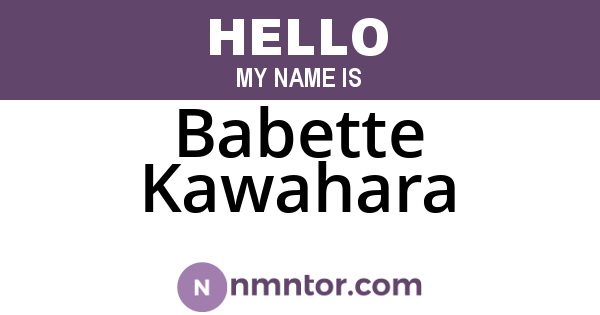 Babette Kawahara