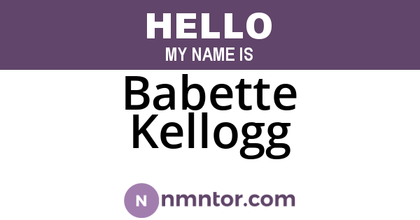 Babette Kellogg
