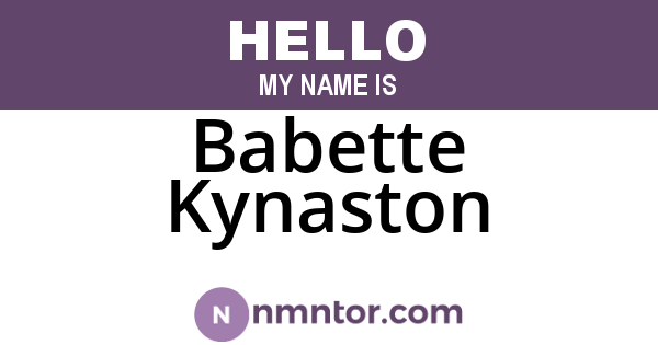 Babette Kynaston