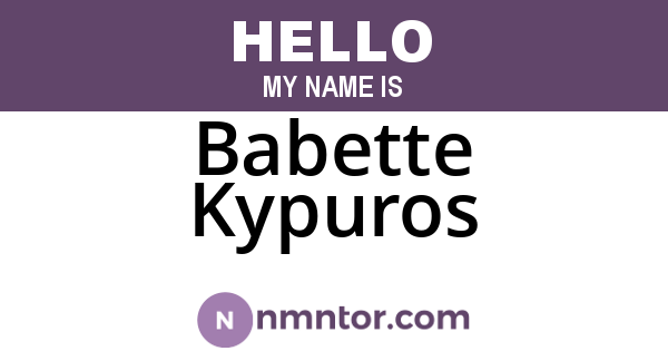 Babette Kypuros