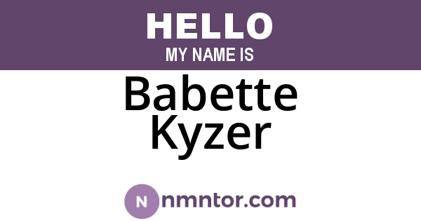 Babette Kyzer