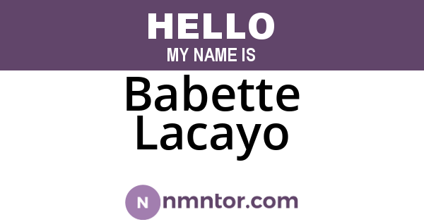 Babette Lacayo