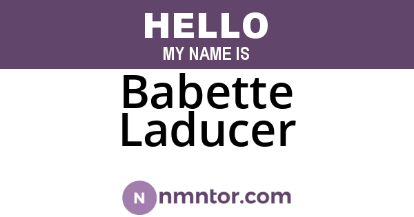 Babette Laducer