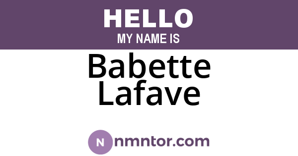 Babette Lafave
