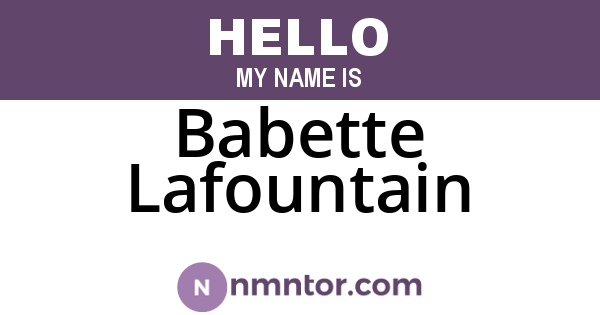 Babette Lafountain