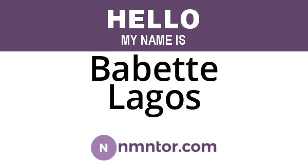 Babette Lagos