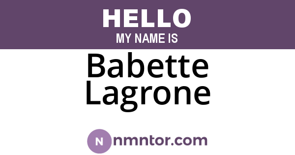 Babette Lagrone