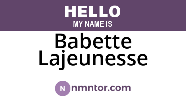 Babette Lajeunesse