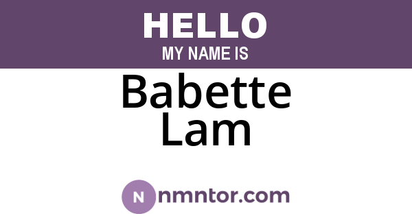 Babette Lam