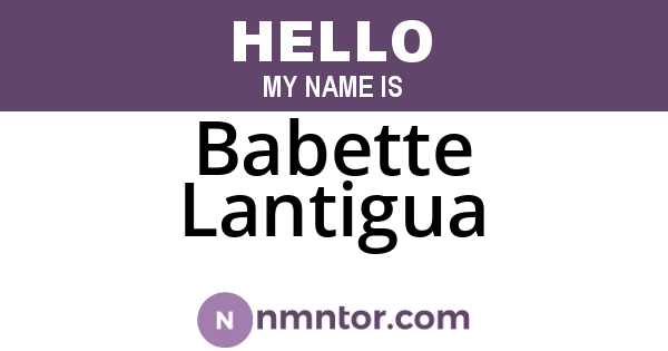 Babette Lantigua