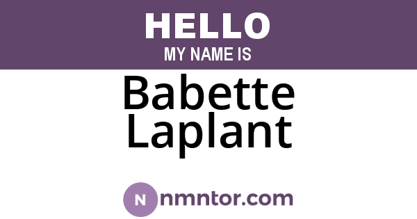 Babette Laplant