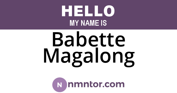 Babette Magalong