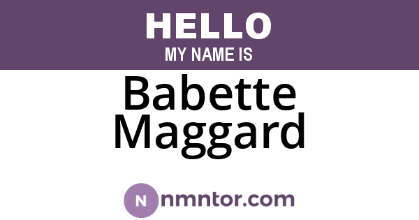 Babette Maggard