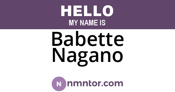 Babette Nagano