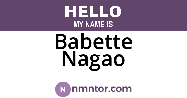Babette Nagao