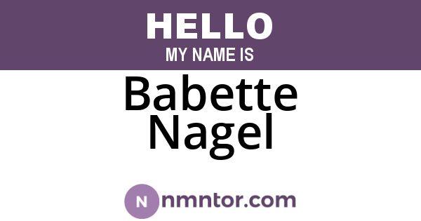 Babette Nagel