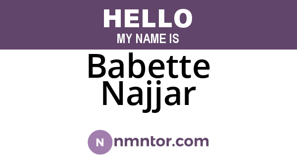 Babette Najjar