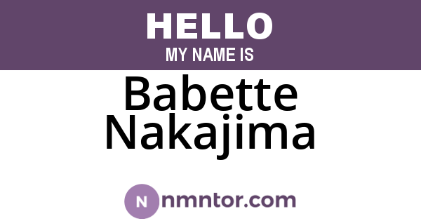 Babette Nakajima