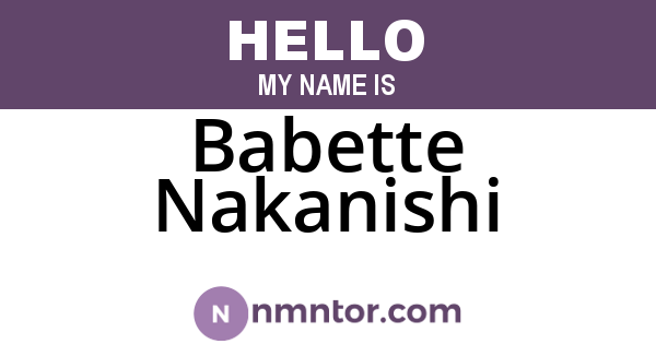 Babette Nakanishi