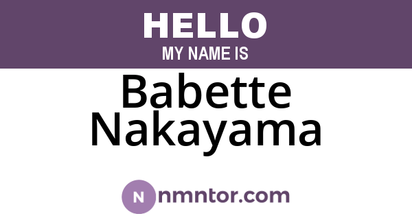 Babette Nakayama