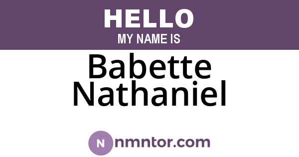 Babette Nathaniel