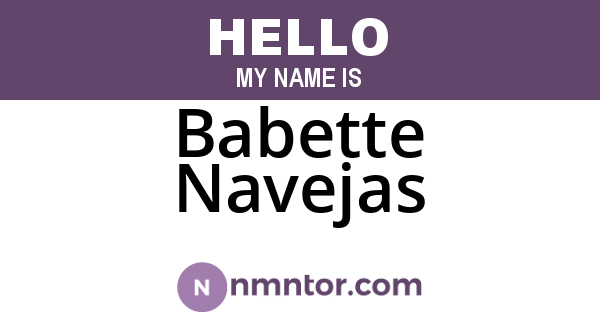 Babette Navejas