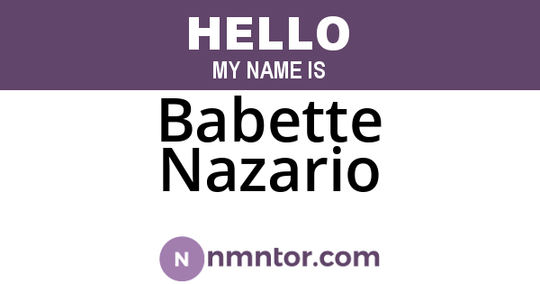 Babette Nazario