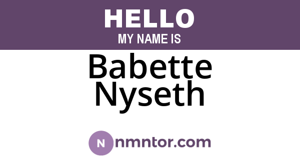 Babette Nyseth