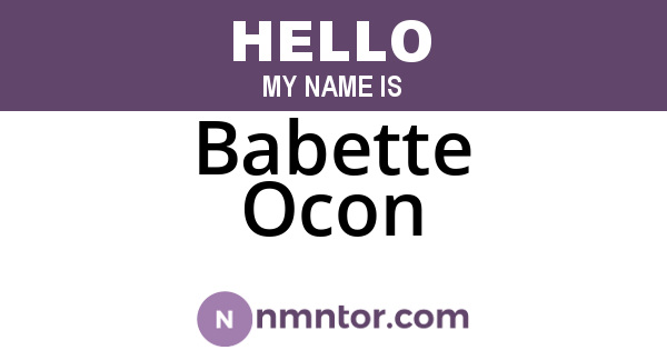 Babette Ocon