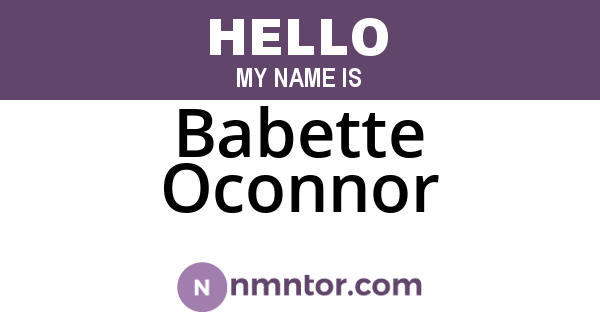 Babette Oconnor