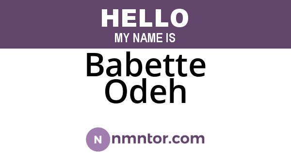Babette Odeh
