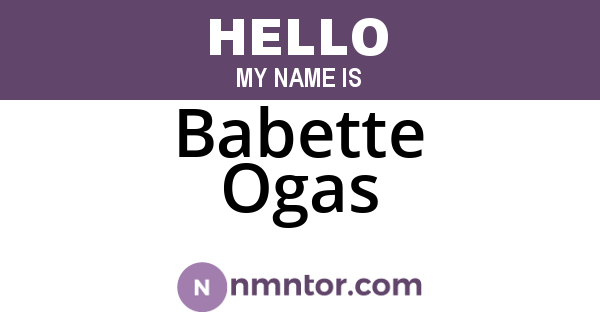 Babette Ogas