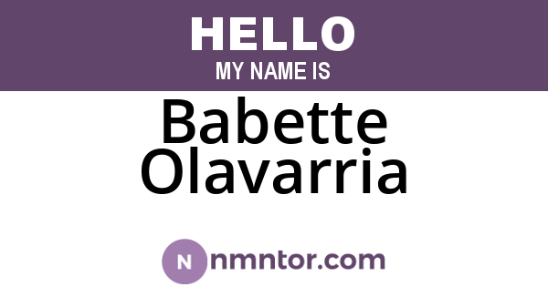Babette Olavarria