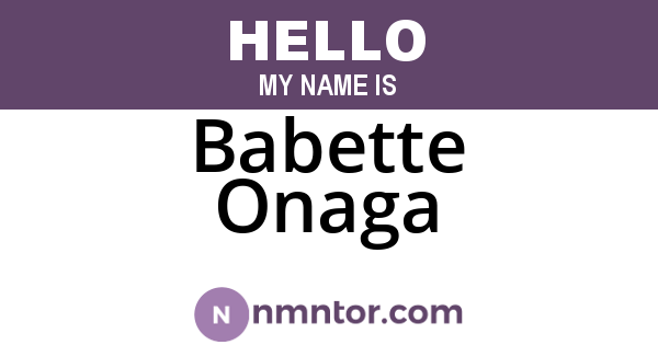 Babette Onaga