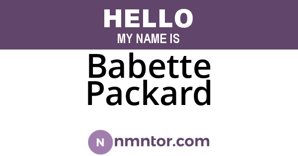 Babette Packard