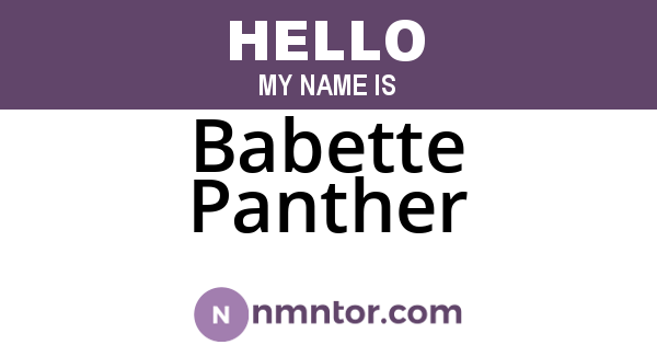 Babette Panther