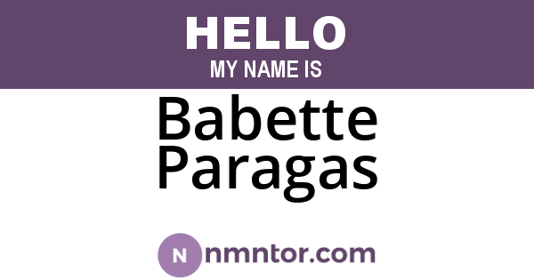 Babette Paragas
