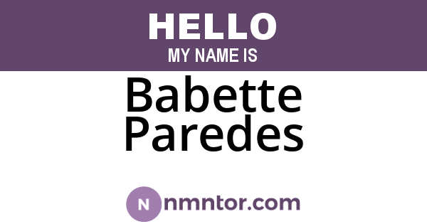 Babette Paredes