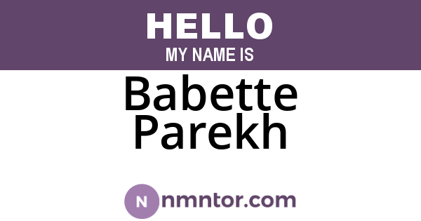 Babette Parekh