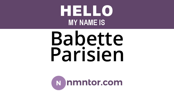Babette Parisien