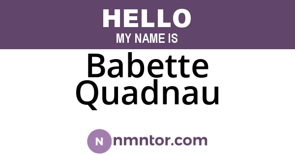 Babette Quadnau