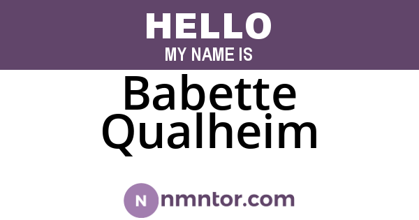 Babette Qualheim