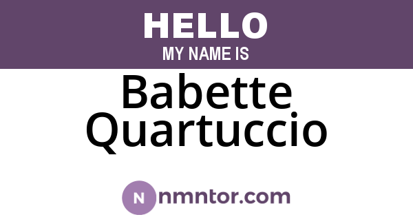 Babette Quartuccio