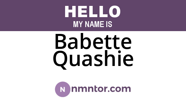 Babette Quashie