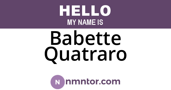 Babette Quatraro