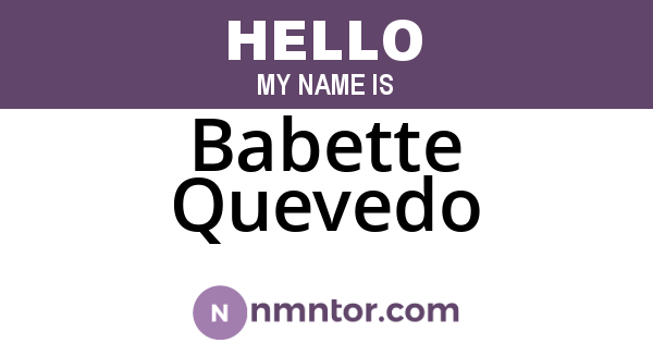 Babette Quevedo