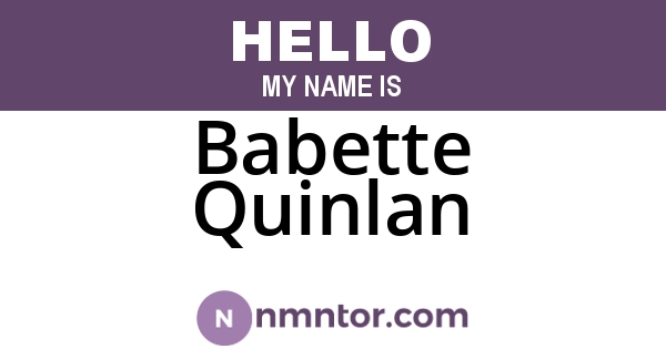 Babette Quinlan