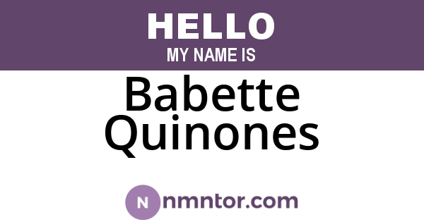 Babette Quinones